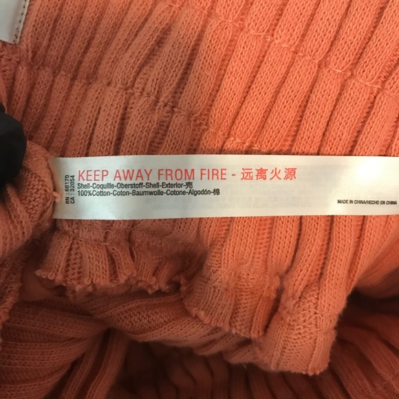 Free People Beach Serena Ribbed Coral Oversize Pockets Knit Flare Pants - Picture 6 of 7